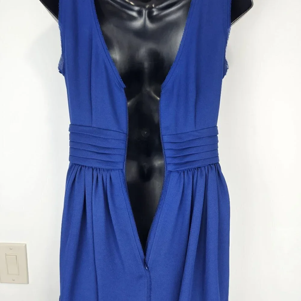 BCBGMaxAzria‎ Rhea Sleeveless Peplum Sheath Dress 0 Blue Depth Party Event